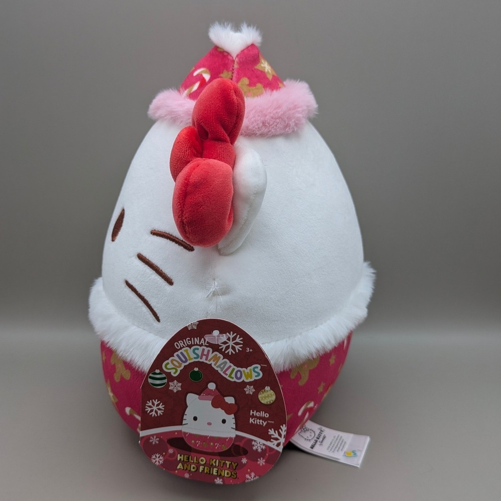Hello Kitty Sanrio‎ 8" Squishmallow Gingerbread Christmas Plush With Hanging Tag - Picture 2 of 8